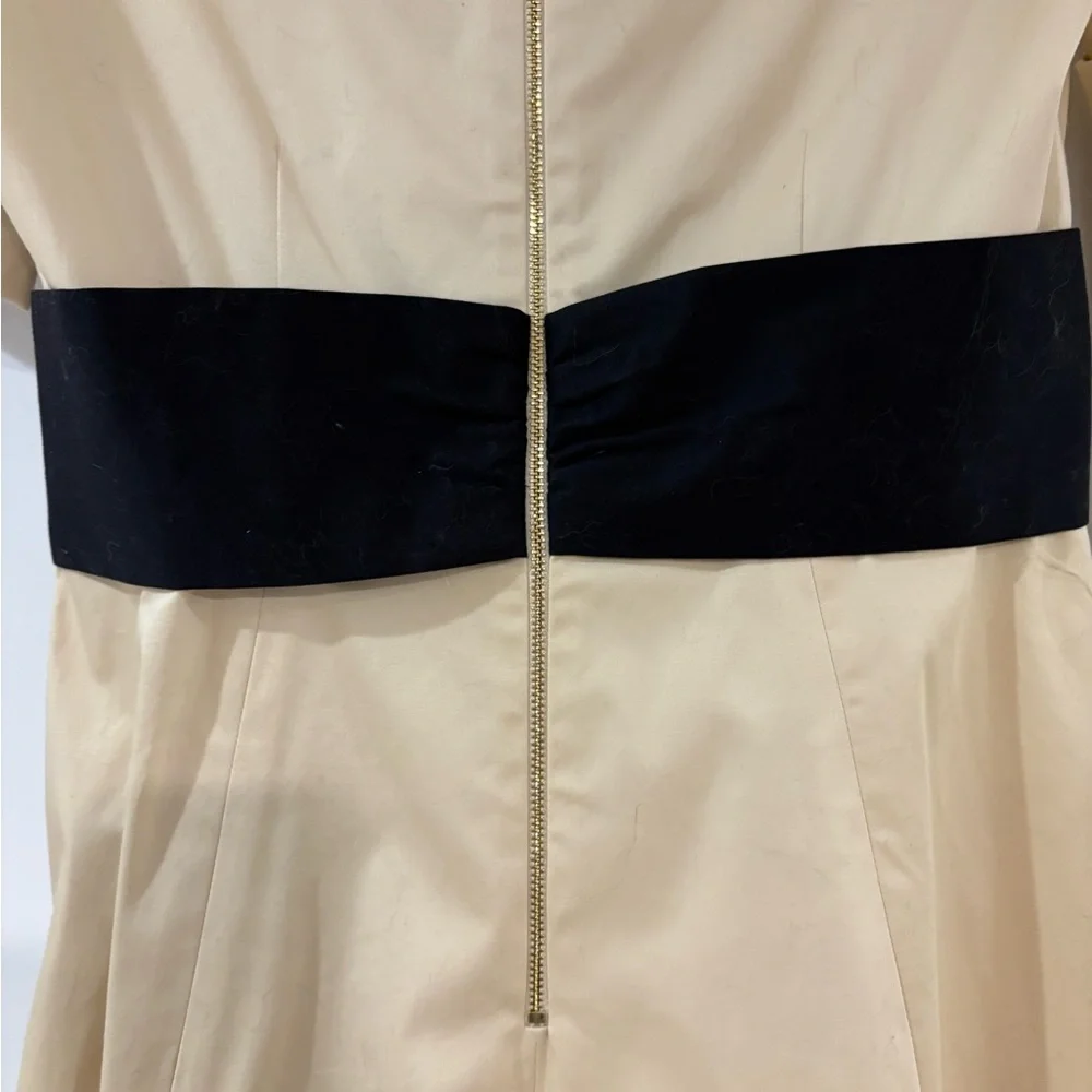 New Kate Spade A-Line Dress with Black Bow Waist